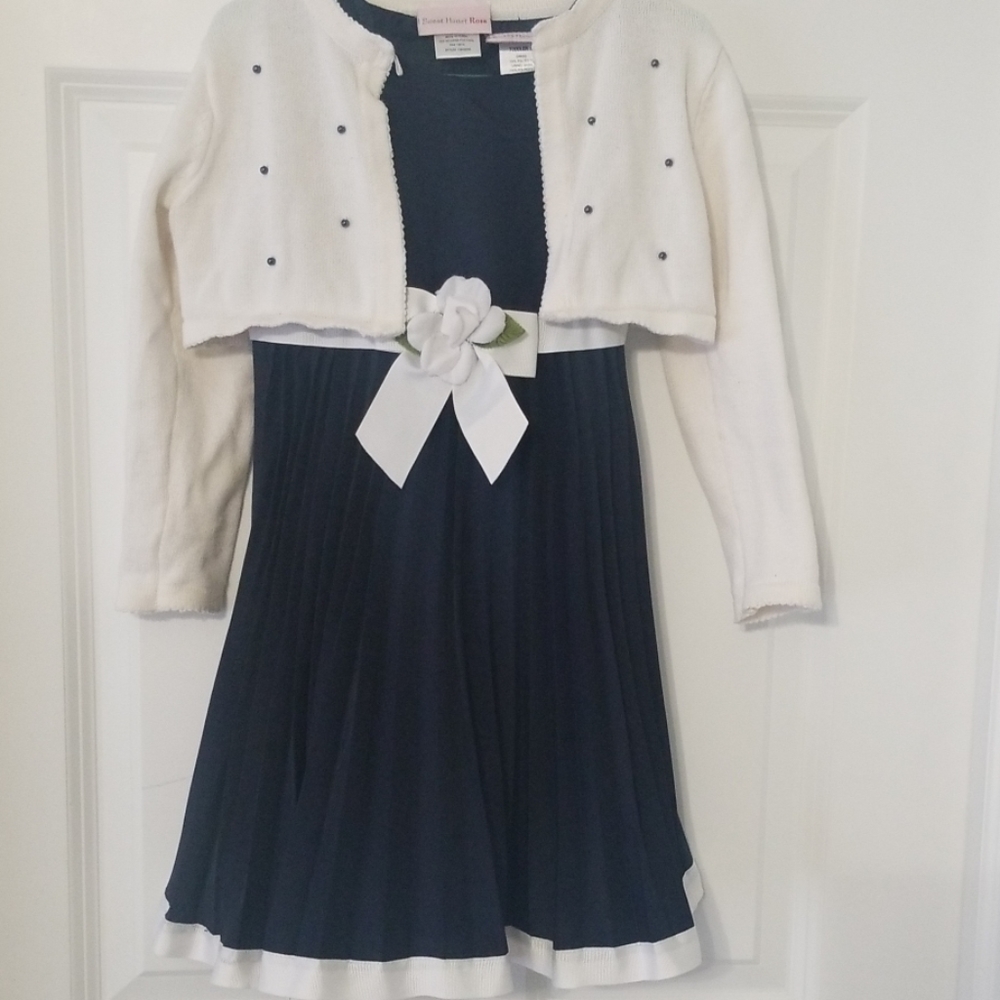 Sweet Heart Rose dress with coordinating sweater